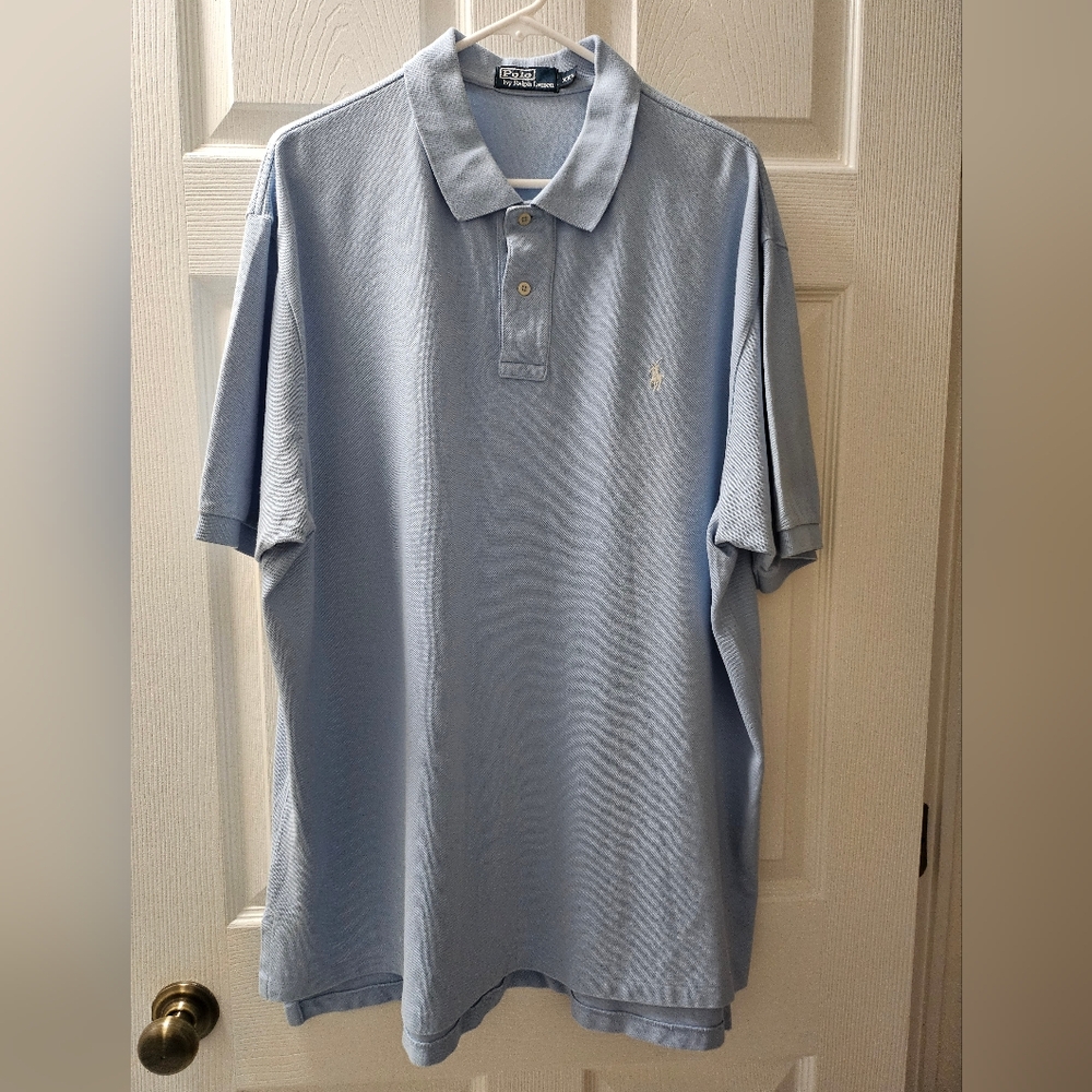 Polo by Ralph Lauren Men's Sky Blue Polo Shirt XXL